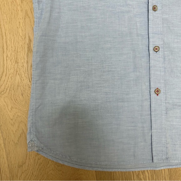 TED BAKER Grandad Collar Short Sleeve Shirt - Picture 6 of 10